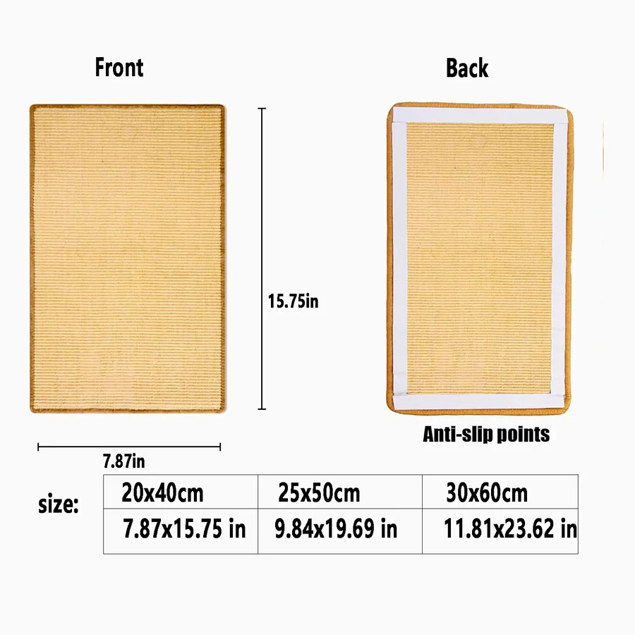 Sturdy Natural Cat Scratching Mat Pad