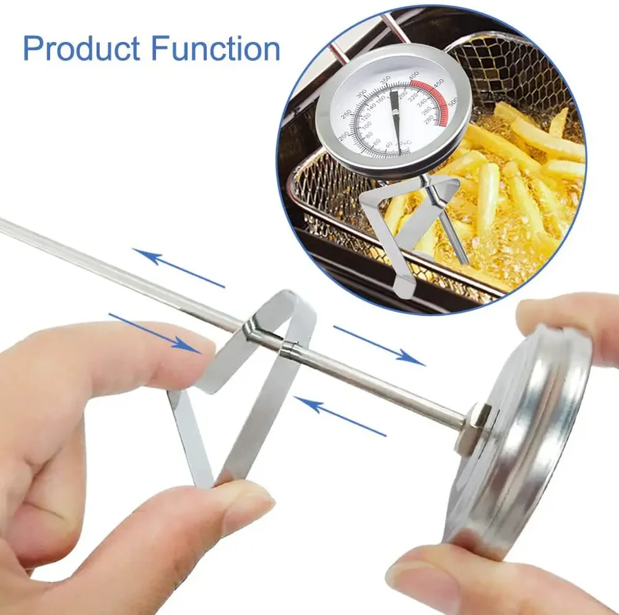 Accurate Digital Deep Fryer Thermometer with Long Sensor