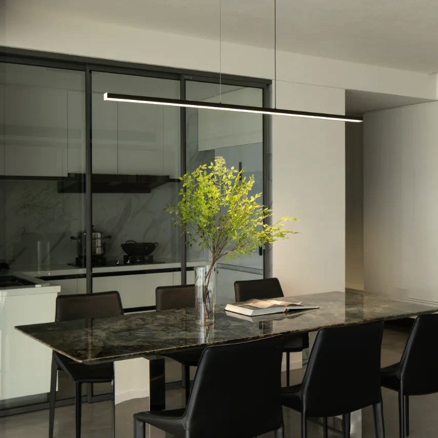 Sleek Metal Kitchen Island LED Pendant Light