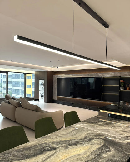 Sleek Metal Kitchen Island LED Pendant Light