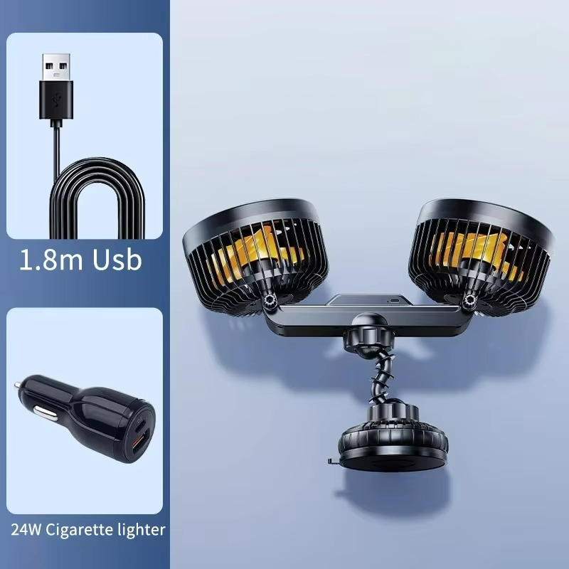 Portable Car Air Fan with Rechargeable Battery