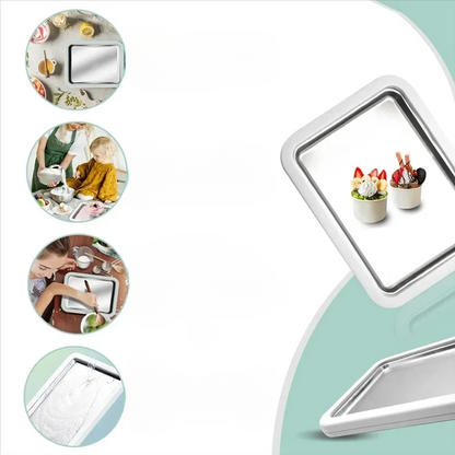 Easy Home Ice Cream Roll Machine Stainless Steel