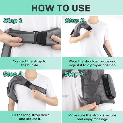 Relaxing Heat Vibration Shoulder Massager