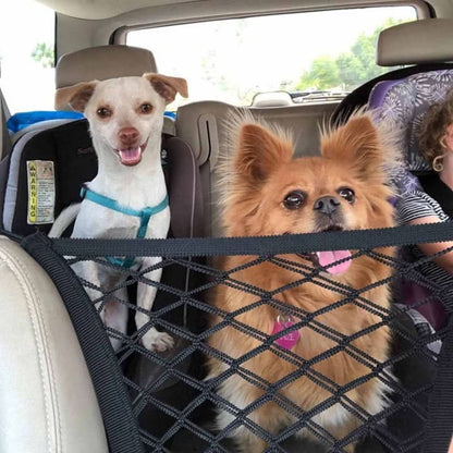 Car Safety Net with Pet Storage Compartment