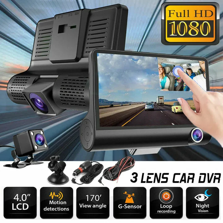 Compact 4 LCD Front Rear View Dash Camera - Cofik