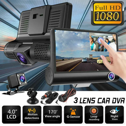 Compact 4 LCD Front Rear View Dash Camera - Cofik