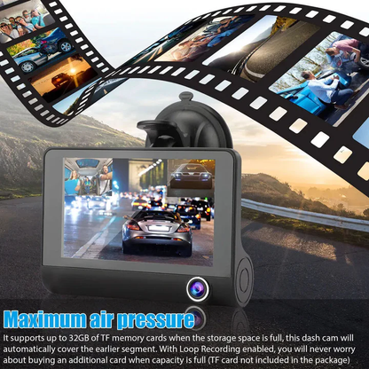 Compact 4 LCD Front Rear View Dash Camera