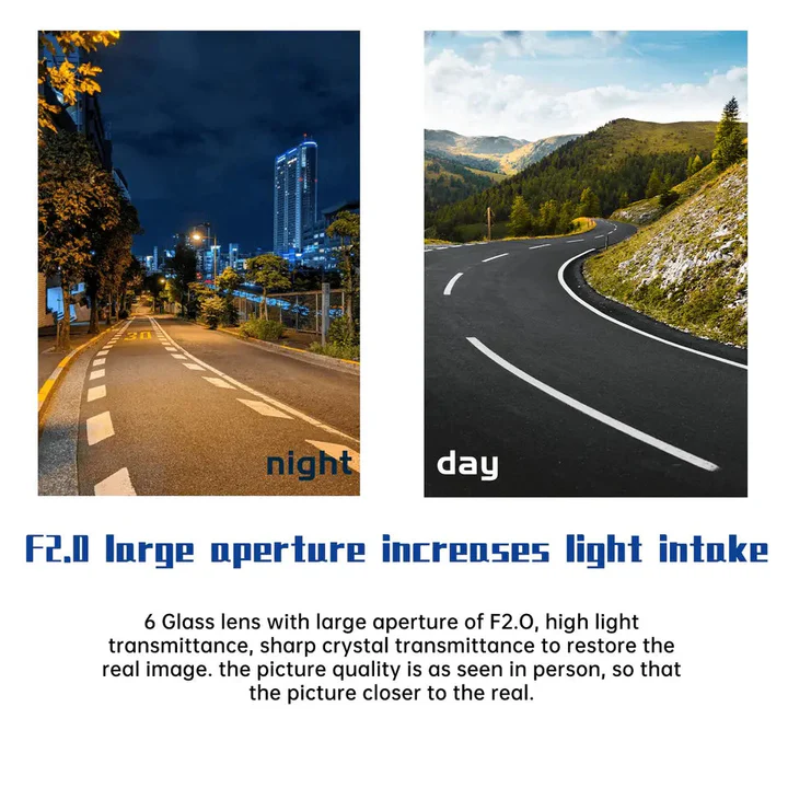 Compact 4 LCD Front Rear View Dash Camera