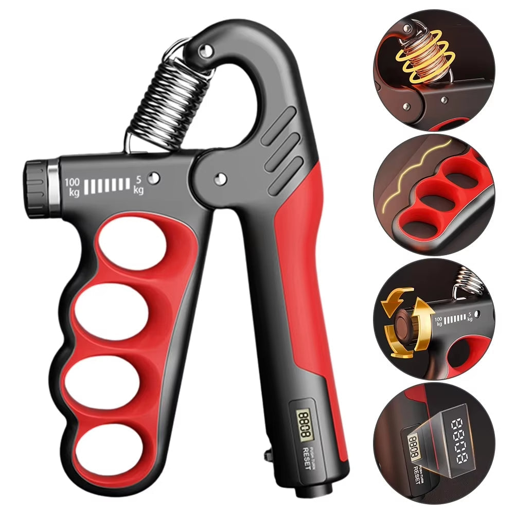 Compact Hand Grip Exerciser with Counter and Non Slip Grip