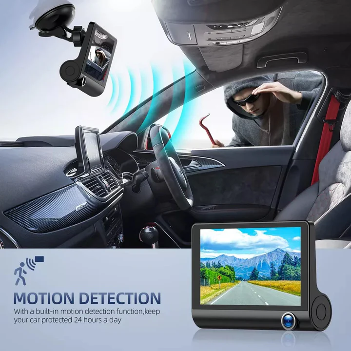 Compact 4 LCD Front Rear View Dash Camera