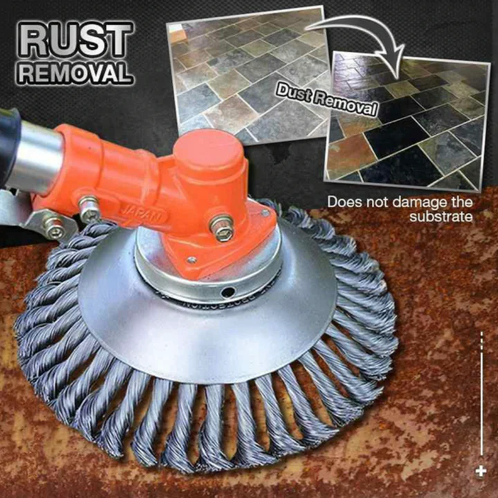 Heavy Duty Garden Weed Scraper Brush