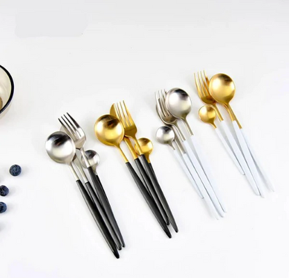 Elegant 24-Piece Silverware Flatware Set for Dining
