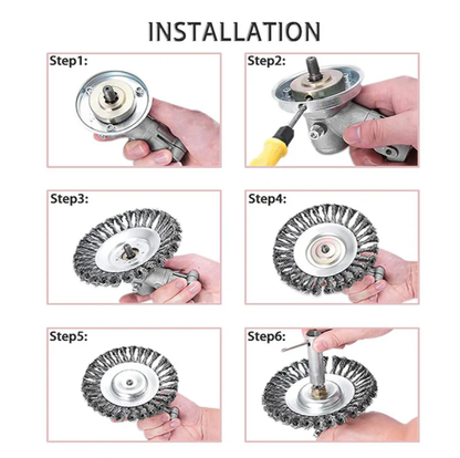 Heavy Duty Garden Weed Scraper Brush