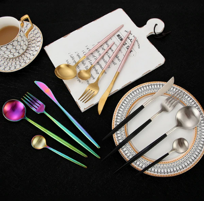 Elegant 24-Piece Silverware Flatware Set for Dining