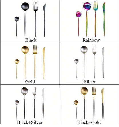 Elegant 24-Piece Silverware Flatware Set for Dining