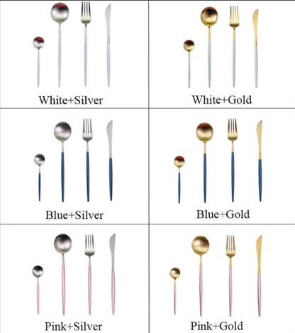 Elegant 24-Piece Silverware Flatware Set for Dining