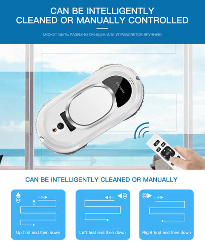 Automatic Glass Cleaning Robot with Remote