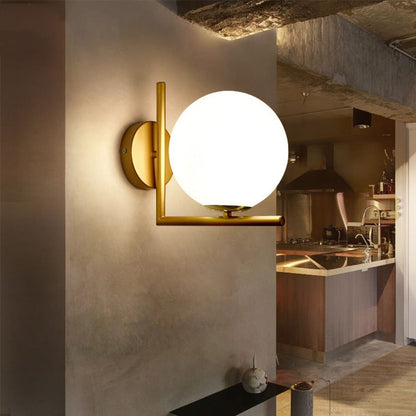 Stylish Round Glass Wall Light