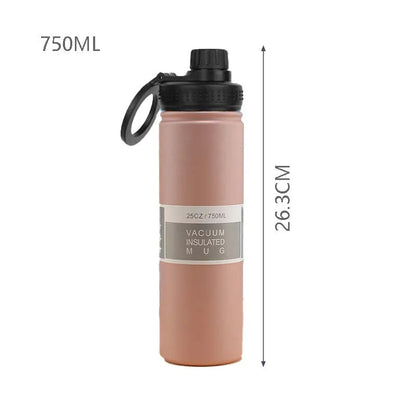 Thermal Stainless Steel Water Bottle with Phone Stand - 750ml