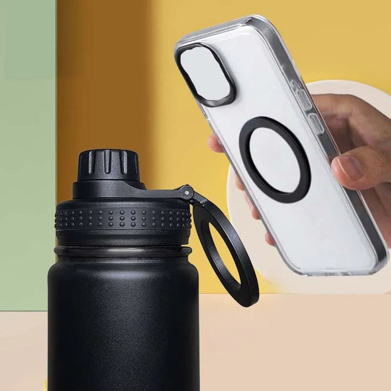 Thermal Stainless Steel Water Bottle with Phone Stand - 750ml - Cofik