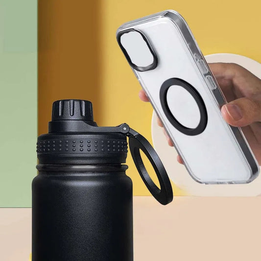 Thermal Stainless Steel Water Bottle with Phone Stand - 750ml - Cofik
