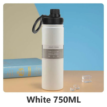 Thermal Stainless Steel Water Bottle with Phone Stand - 750ml