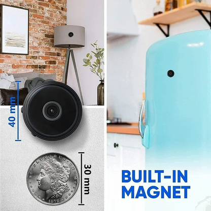 Compact Wi-Fi Magnetic Spy Camera with Live Audio Video