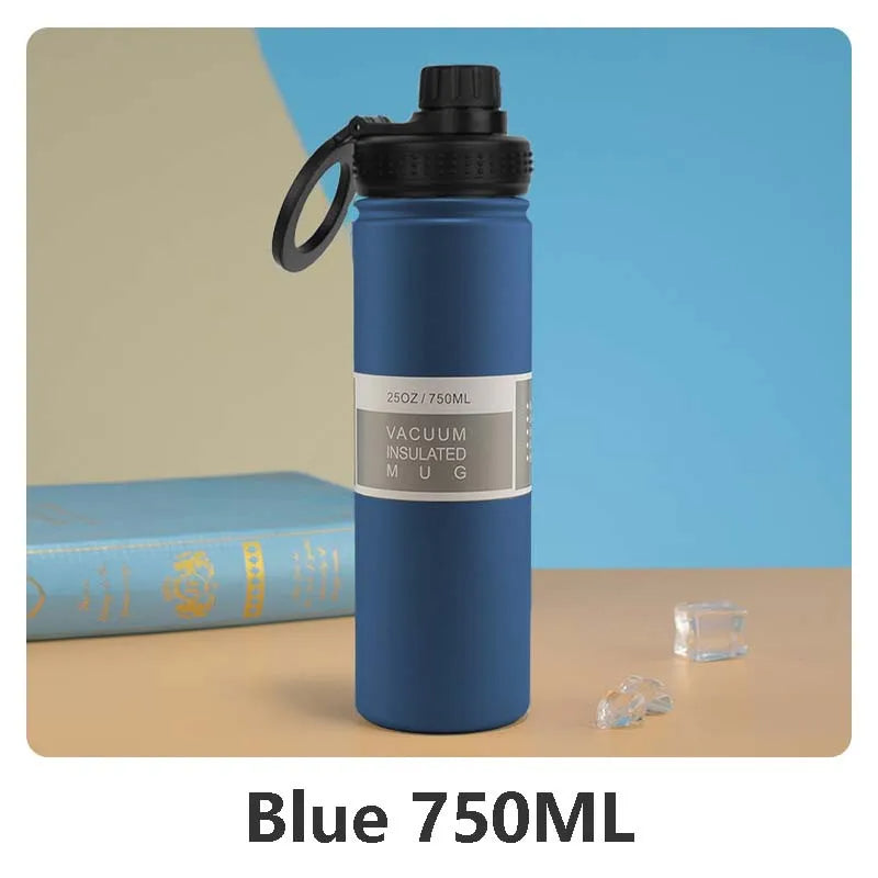 Thermal Stainless Steel Water Bottle with Phone Stand - 750ml