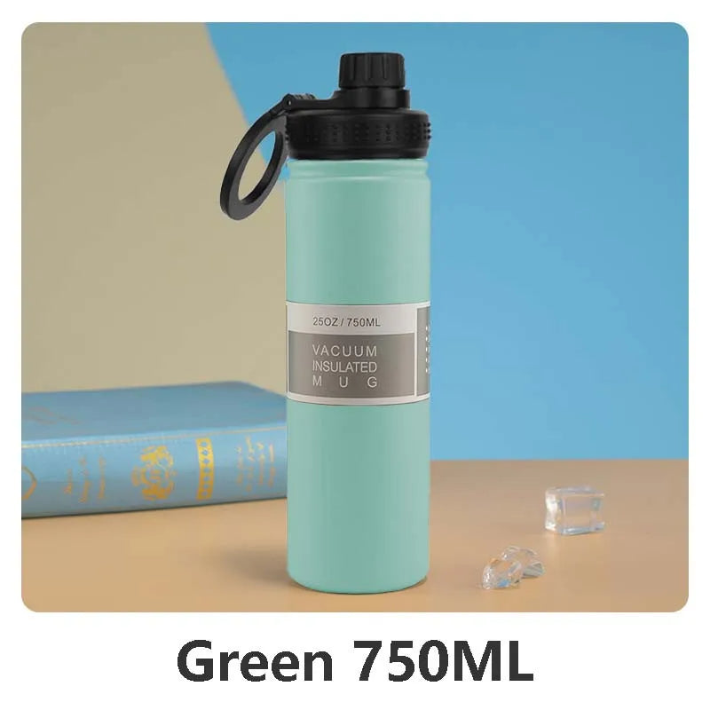 Thermal Stainless Steel Water Bottle with Phone Stand - 750ml