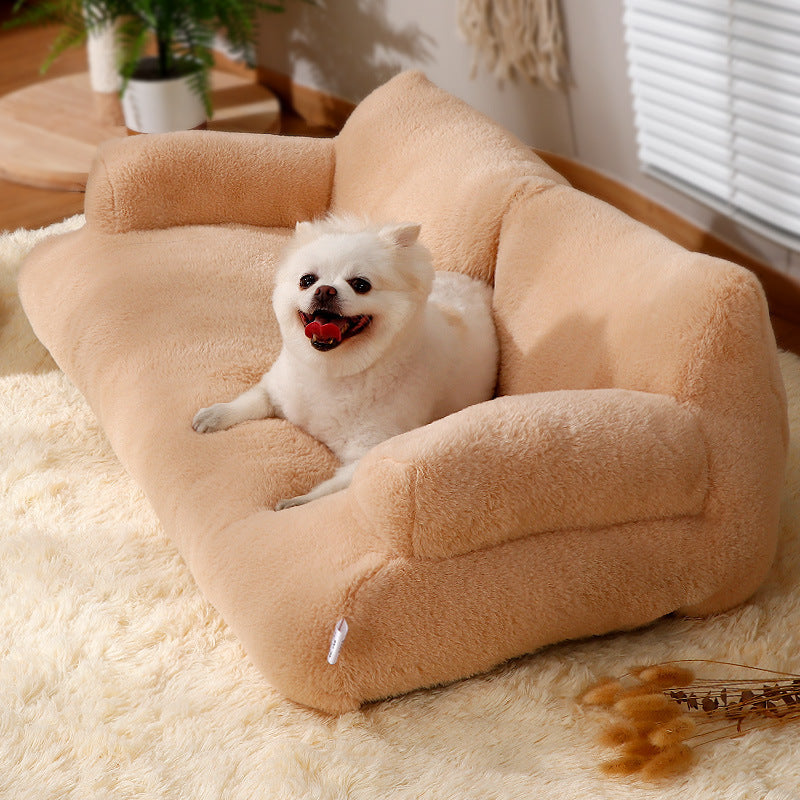 Plush Pet Dog Bed for Comfortable Sleep