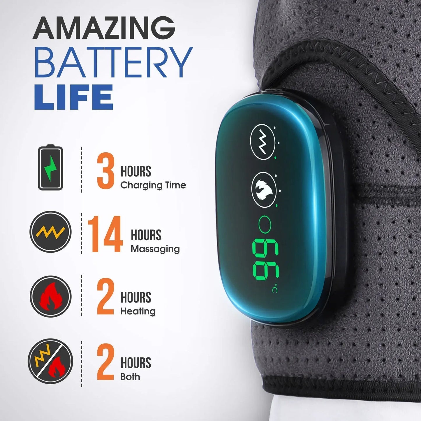 Relaxing Heat Vibration Shoulder Massager