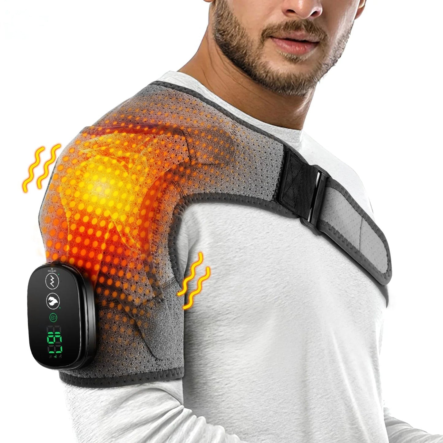 Relaxing Heat Vibration Shoulder Massager
