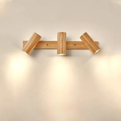 Rustic Wooden LED Wall Light for Home