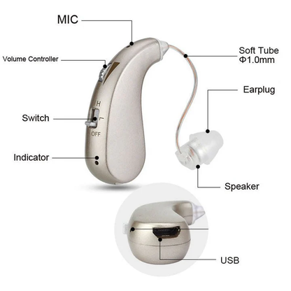 Compact Rechargeable Bluetooth Hearing Amplifier