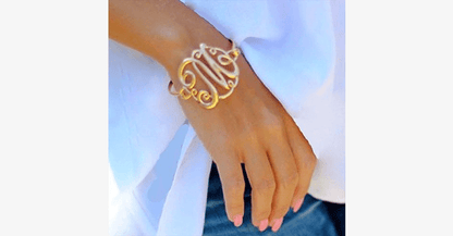 Personalized Initial Script Chain Bracelet