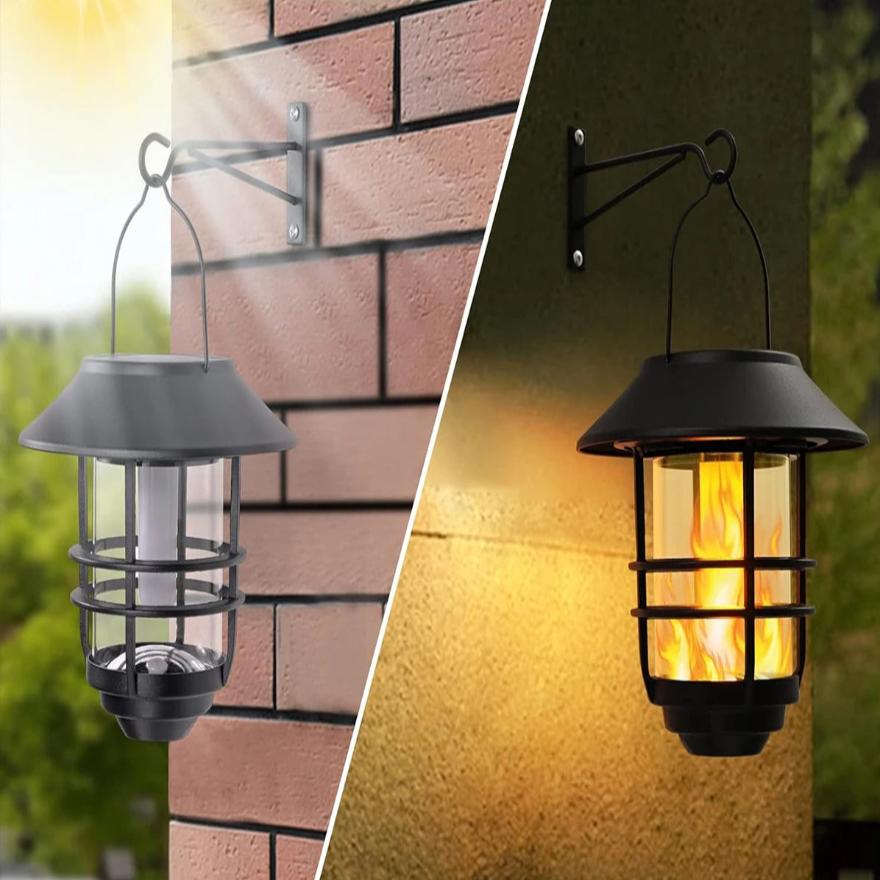Outdoor Solar Powered Flicker Lantern Light