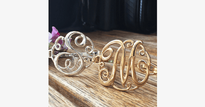 Personalized Initial Script Chain Bracelet