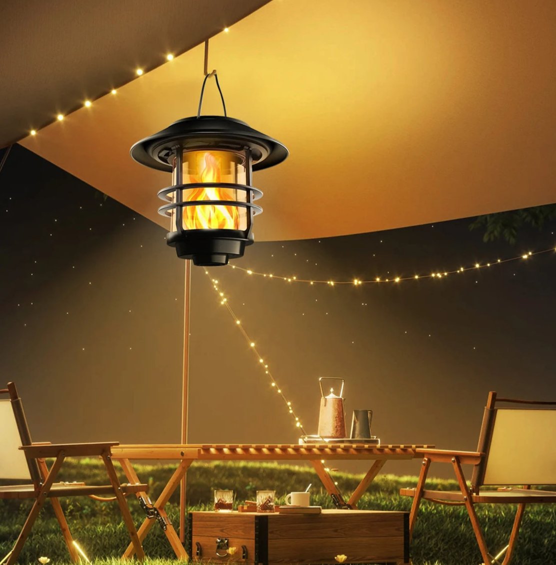 Outdoor Solar Powered Flicker Lantern Light - Cofik