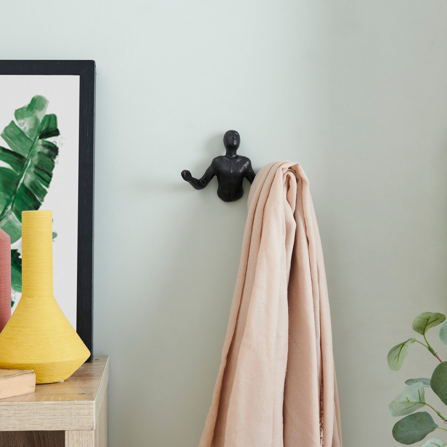 Rustic Black Metal Wall Hooks (Set of 2) - Cofik