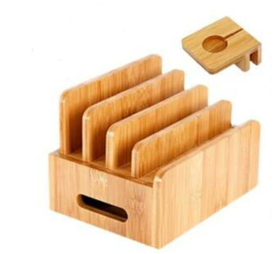 Eco Friendly Bamboo USB Charging Dock Station