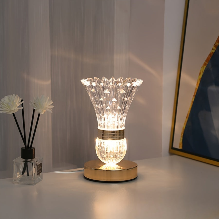 Dimmable LED Glass Table Lamp with Warm Ambient Light - Cofik