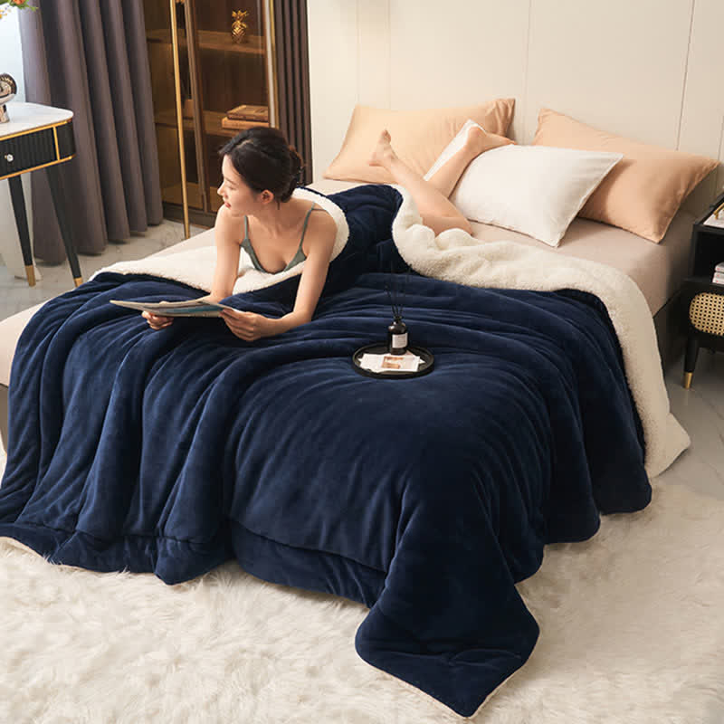 Plush Reversible Square Area Rug – Dense & Cozy