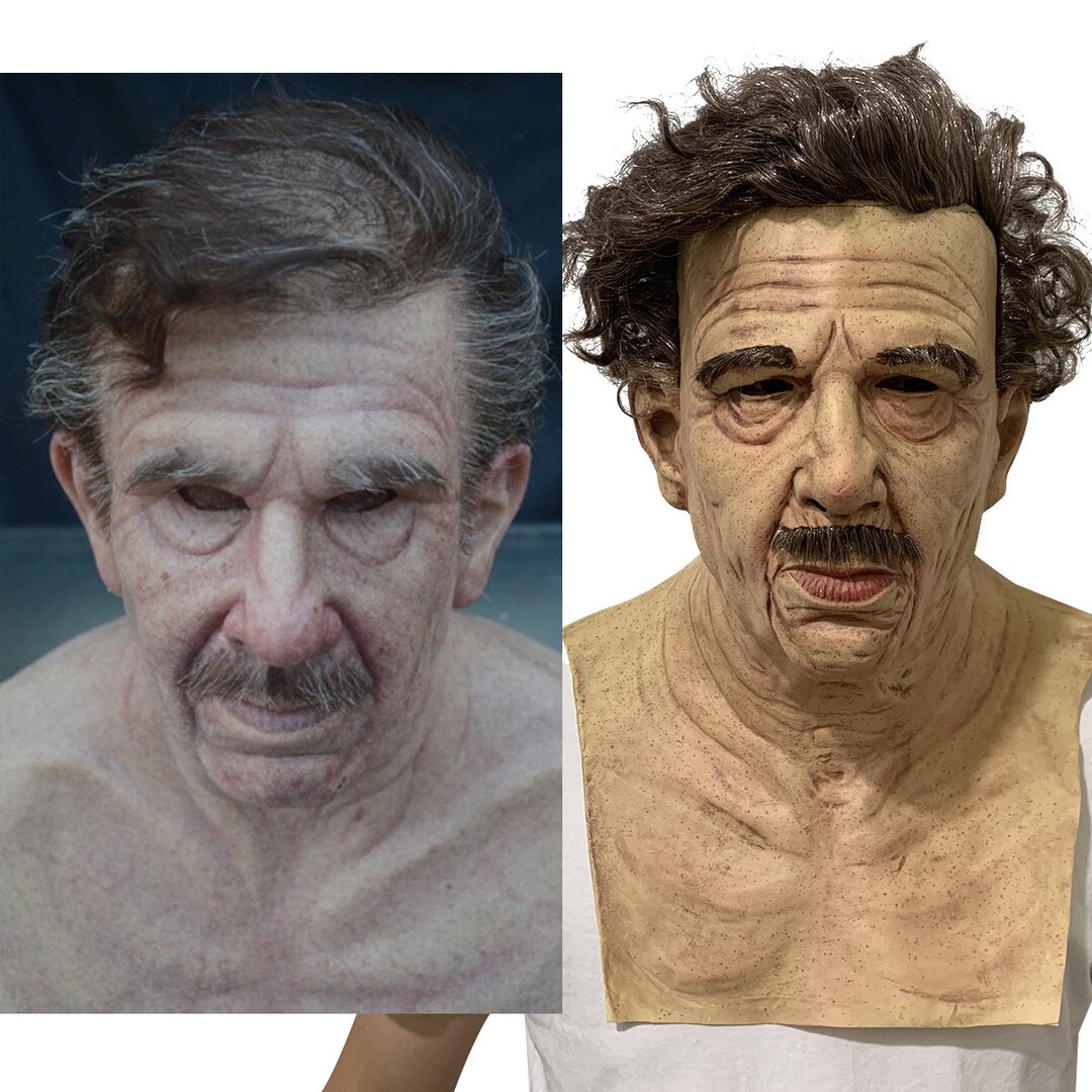 Spooky Old Man Mask - Realistic Halloween Latex Mask