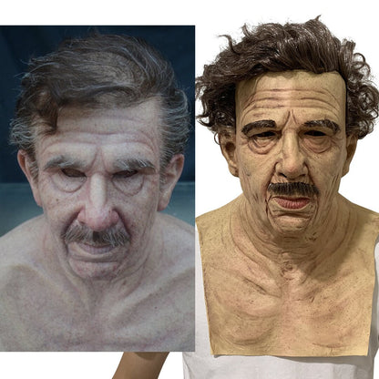 Spooky Old Man Mask - Realistic Halloween Latex Mask