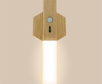 Compact Wooden LED Bedside Table Lamp - Cofik