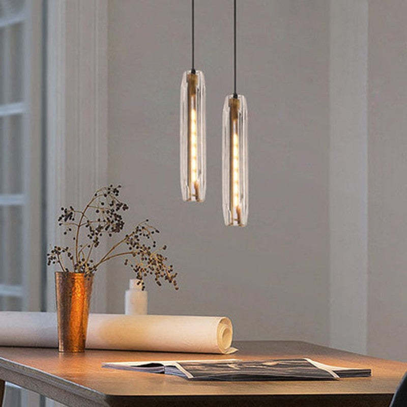 Sleek Glass Pendant Ceiling Light Fixture