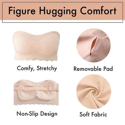Plus Size Comfortable Strapless Boost Bra