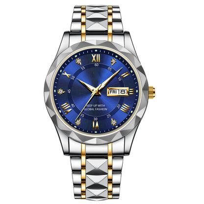 Waterproof Stainless Steel Quartz Men's Sports Watch