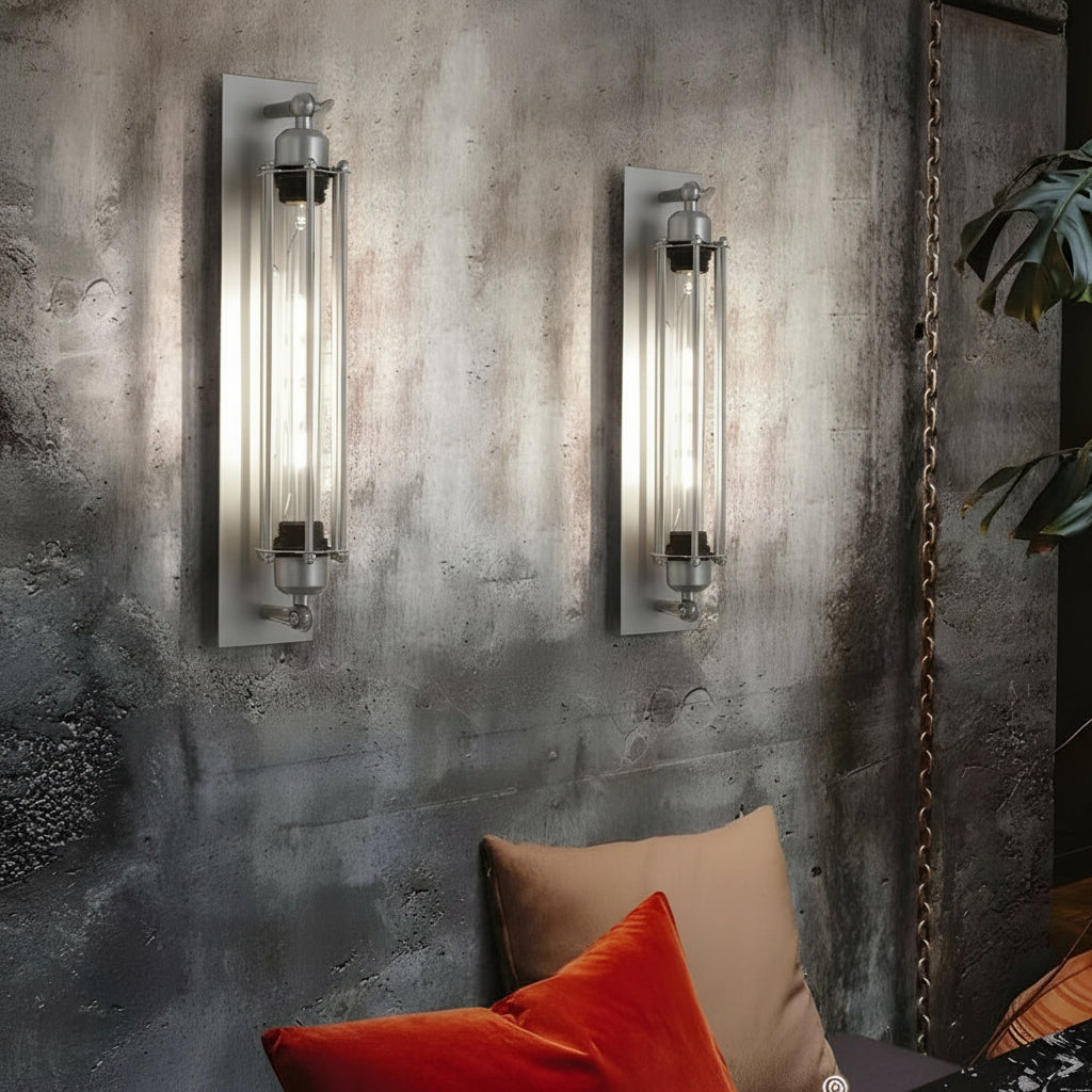 Rustic Metal LED Wall Lamp