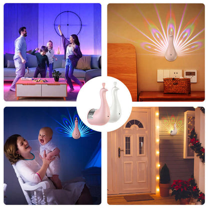 Vibrant Peacock Table Lamp Colorful LED Light